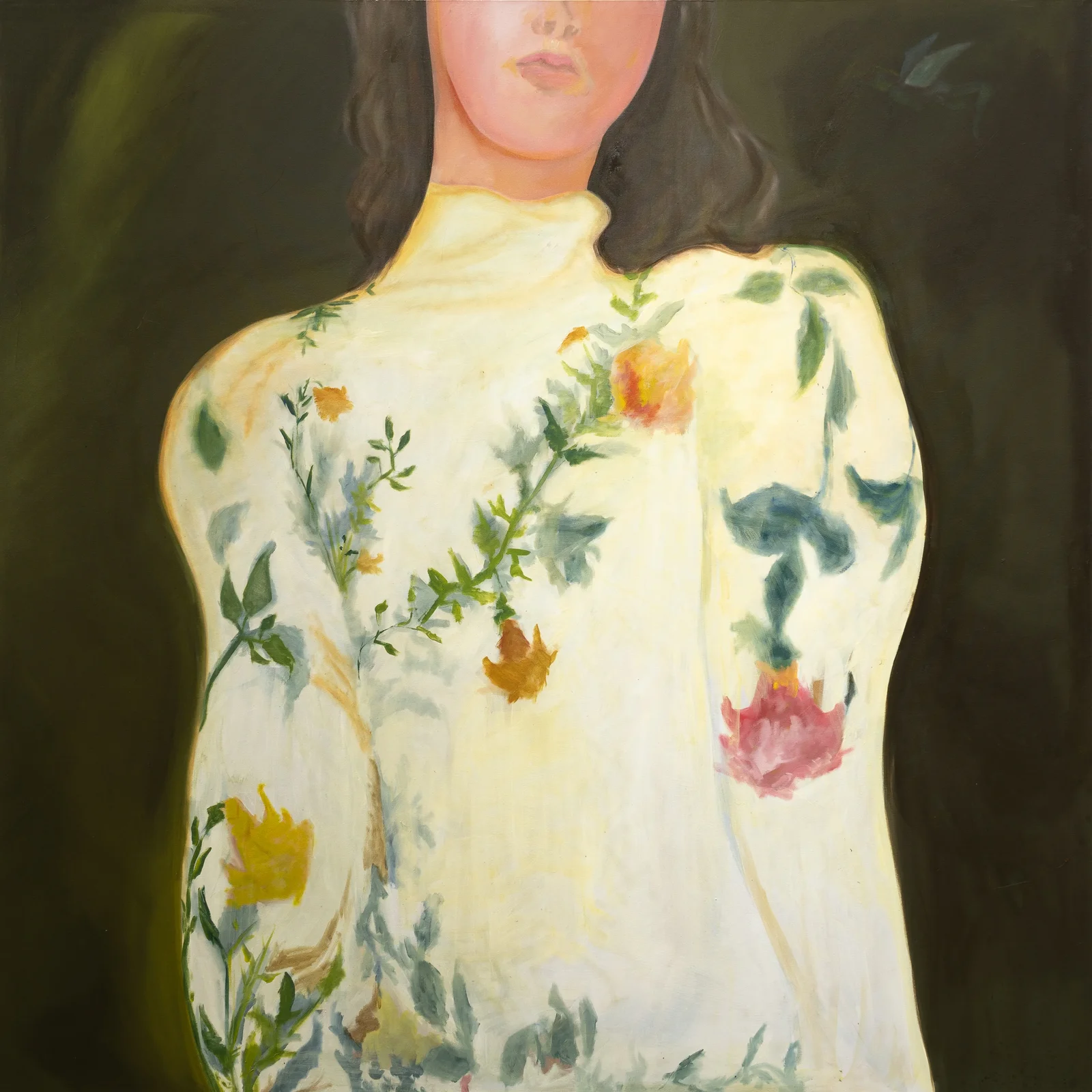 Yellow Dress with Botanical Patterns